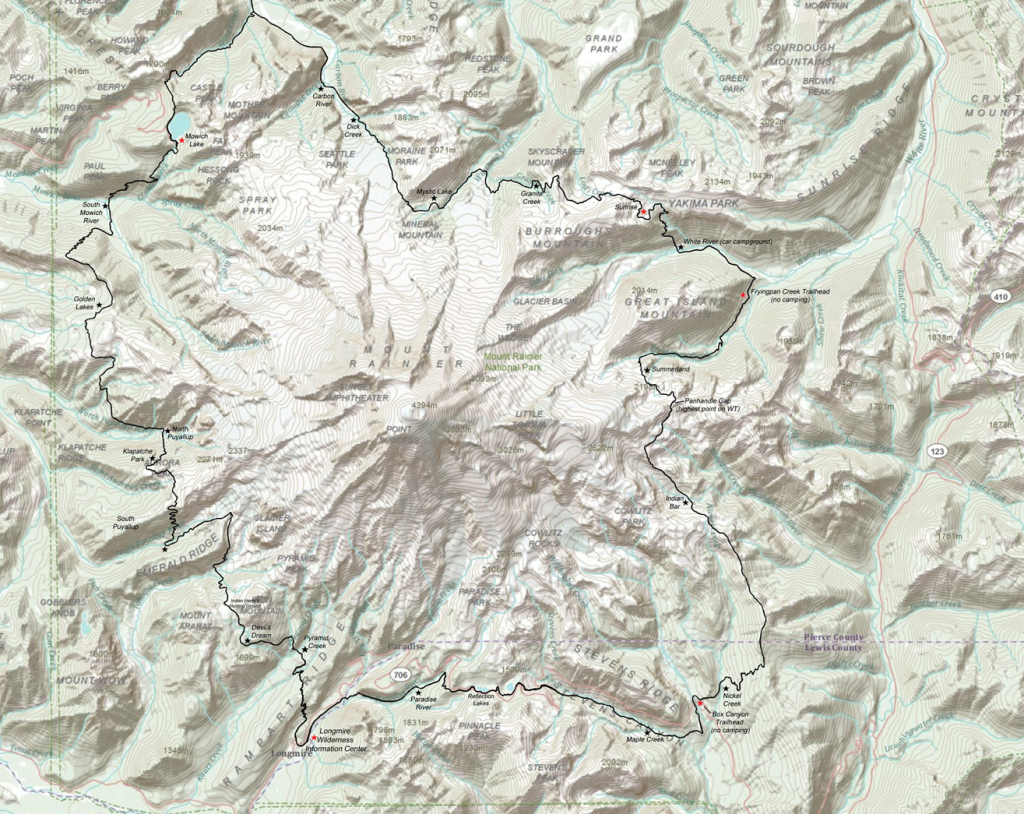 Wonderland Trail Map